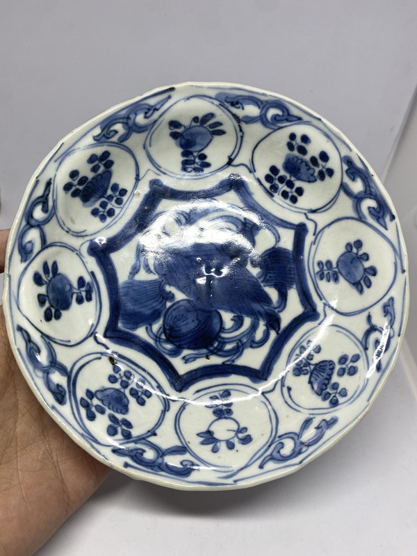 古玩陶瓷明晚期青花雜寶紋克拉克盤拍賣,當(dāng)前價(jià)格1288元
