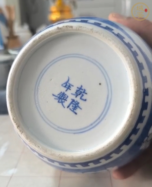 古玩陶瓷嬰戲紋青花罐真品鑒賞圖