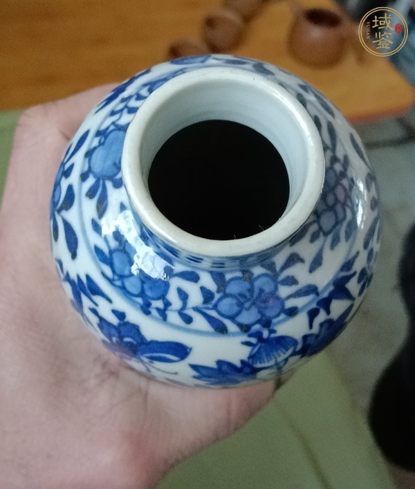 古玩陶瓷青花花鳥紋雞腿瓶真品鑒賞圖