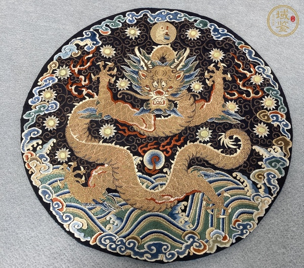 古玩雜項(xiàng)龍紋繡片真品鑒賞圖