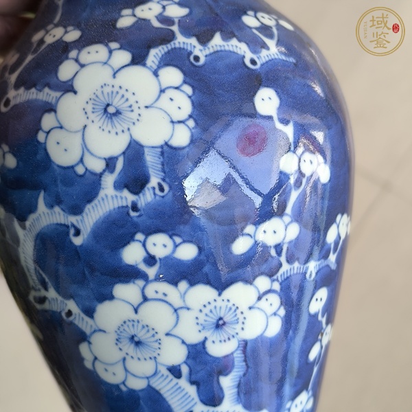 古玩陶瓷青花冰梅圖觀音瓶真品鑒賞圖