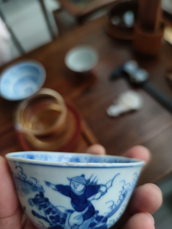 古玩陶瓷青花杯拍賣，當前價格1600元