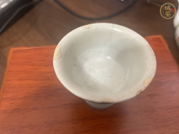 古玩陶瓷山水紋青花高足杯真品鑒賞圖