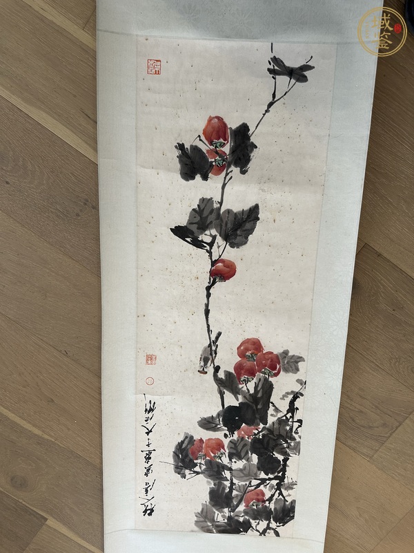 古玩字畫唐云 花卉圖真品鑒賞圖