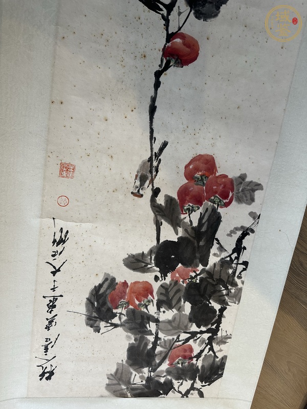 古玩字畫唐云 花卉圖真品鑒賞圖