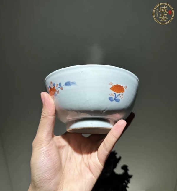 古玩陶瓷青花礬紅碗真品鑒賞圖