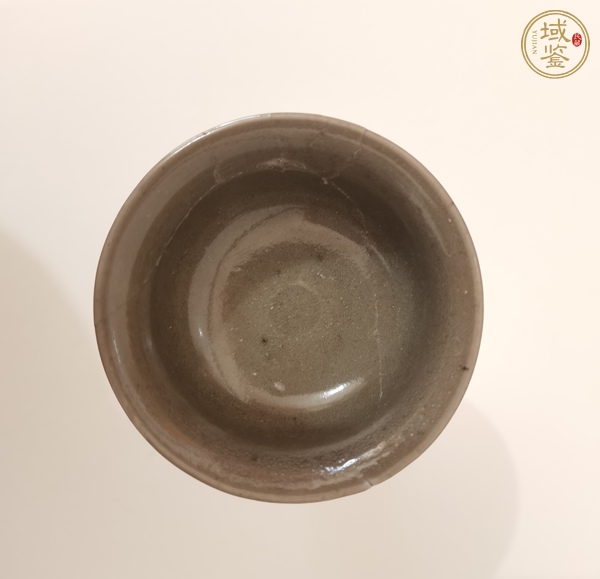 古玩陶瓷龍泉青瓷青灰釉高足杯真品鑒賞圖