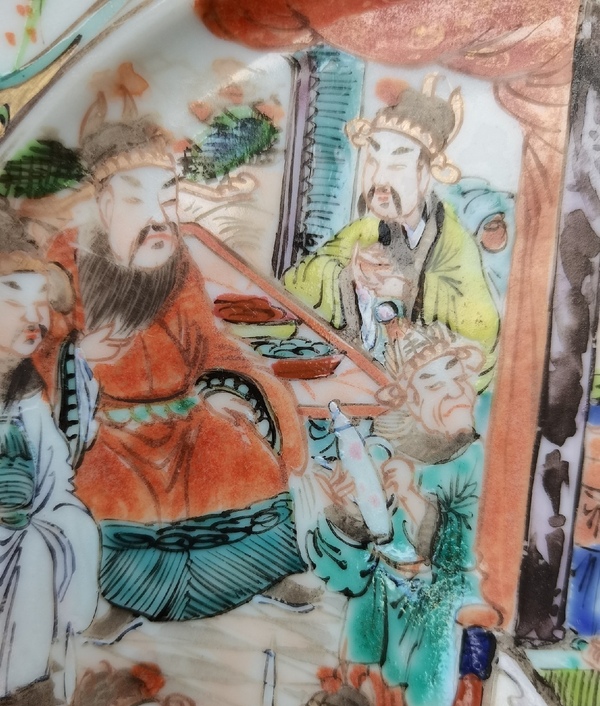 古玩陶瓷廣彩人物故事盤拍賣,當前價格1780元