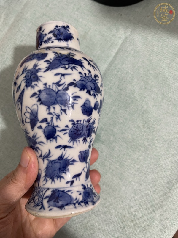 古玩陶瓷青花花鳥紋雞腿瓶真品鑒賞圖