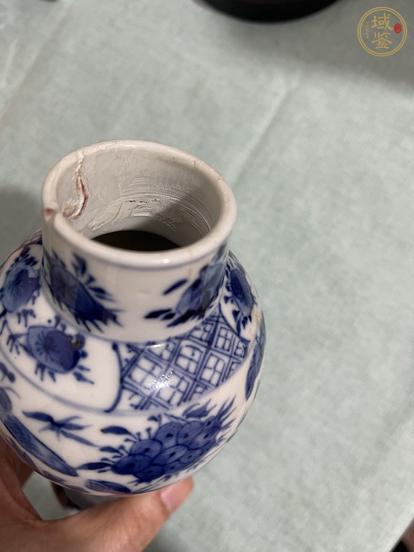 古玩陶瓷青花花鳥紋雞腿瓶真品鑒賞圖