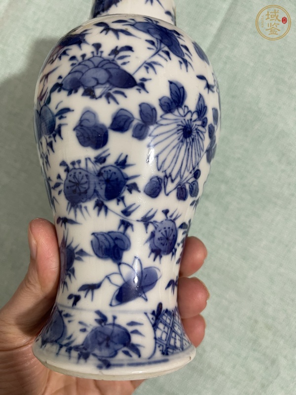 古玩陶瓷青花花鳥紋雞腿瓶真品鑒賞圖