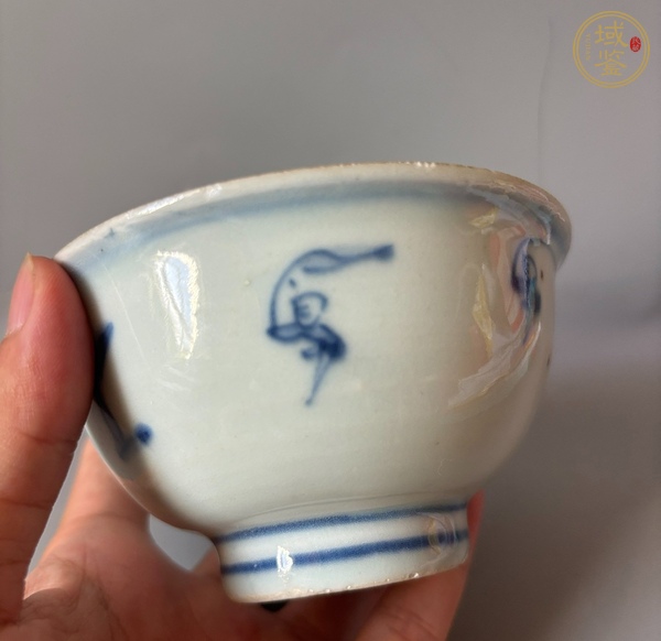 古玩陶瓷青花嬰戲圖茶碗真品鑒賞圖