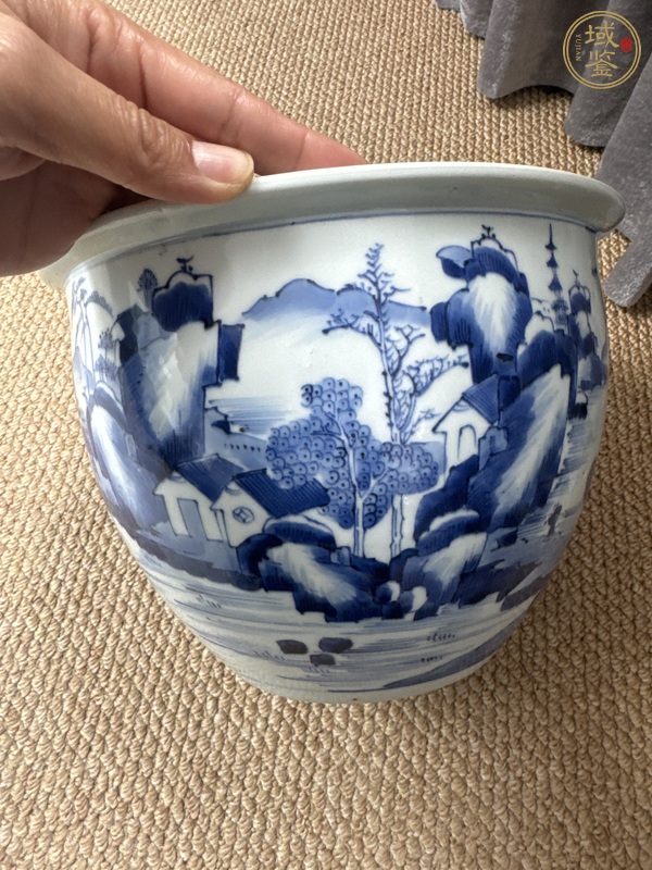 古玩陶瓷青花缸真品鑒賞圖