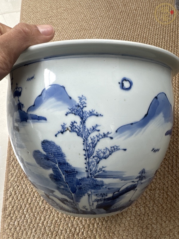 古玩陶瓷青花缸真品鑒賞圖