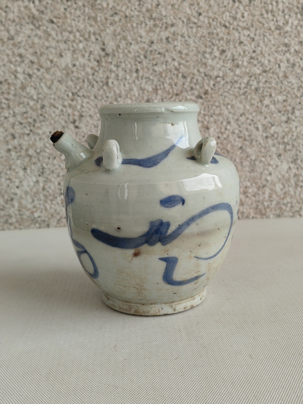 古玩陶瓷青花福字紋茶壺拍賣,當前價格580元