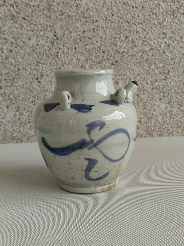 古玩陶瓷青花福字紋茶壺拍賣,當前價格580元