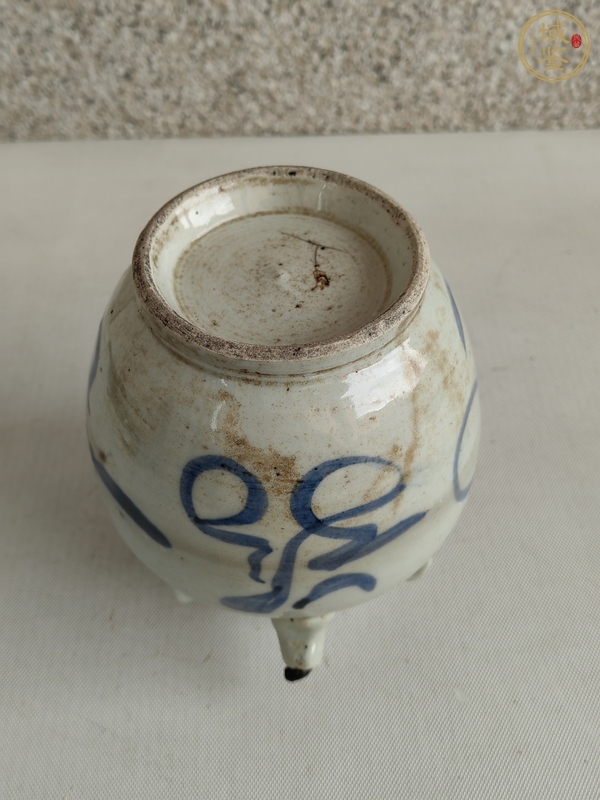 古玩陶瓷青花福字紋茶壺真品鑒賞圖