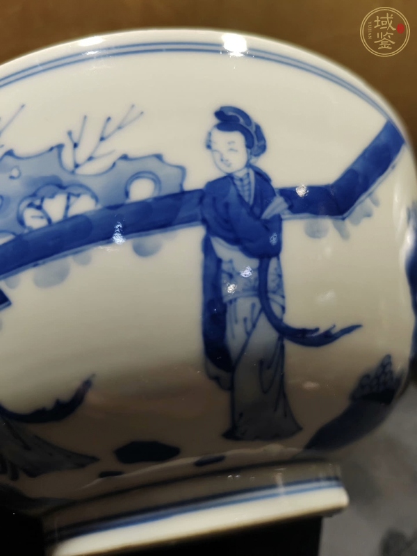 古玩陶瓷青花人物紋碗真品鑒賞圖