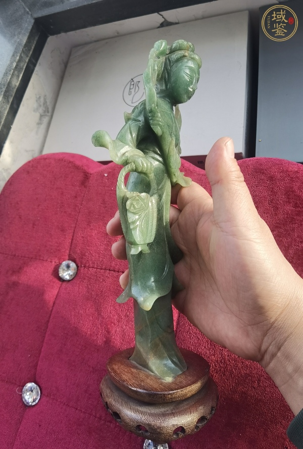 古玩玉器花籃仙女真品鑒賞圖