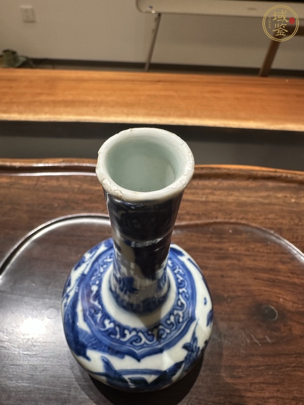 古玩陶瓷青花花鳥紋長頸瓶真品鑒賞圖