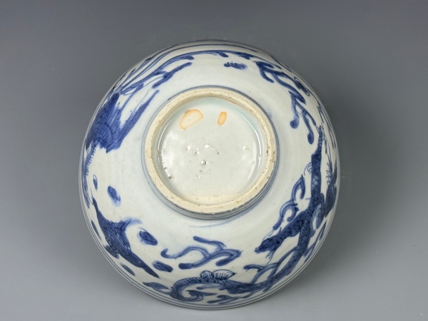 古玩陶瓷明晚期·青花龍鳳呈祥紋碗拍賣，當(dāng)前價格3724元