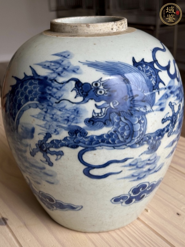 古玩陶瓷麒麟青花罐真品鑒賞圖