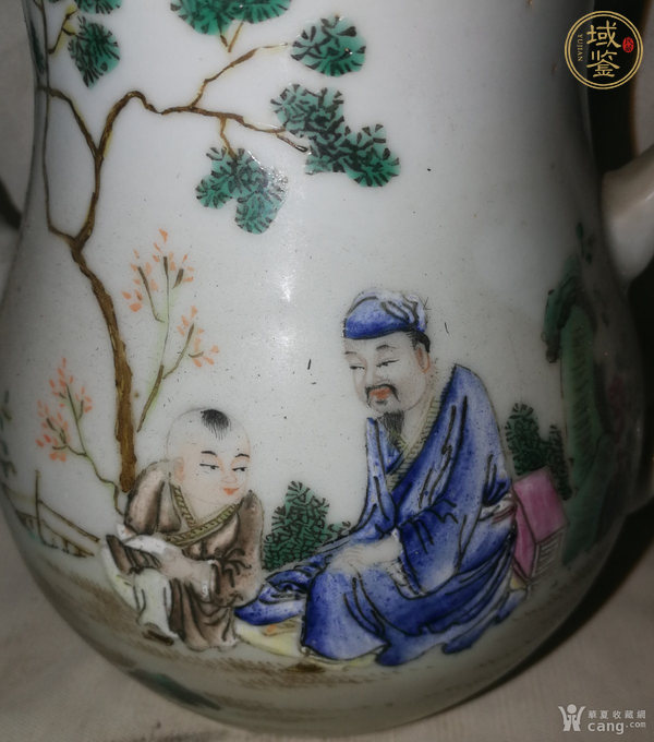 古玩陶瓷人物紋執(zhí)壺真品鑒賞圖