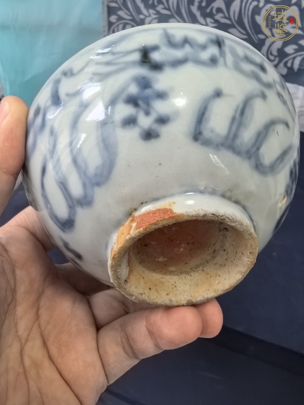 古玩陶瓷青花飛馬紋茶碗真品鑒賞圖