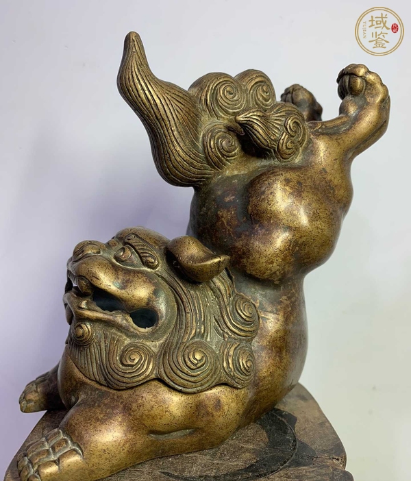 古玩銅器獅子真品鑒賞圖