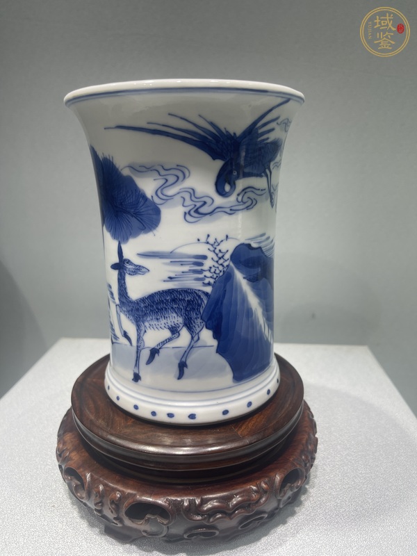 古玩陶瓷青花筆筒真品鑒賞圖