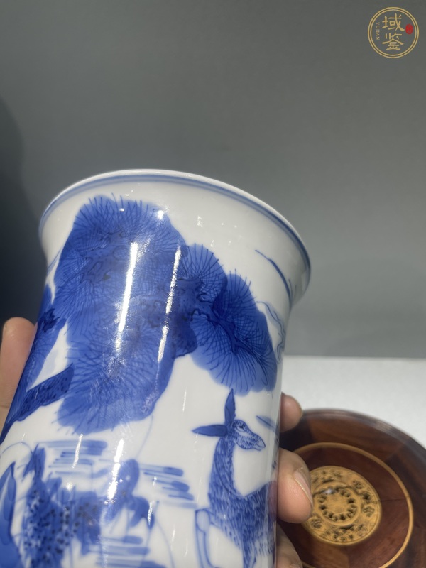 古玩陶瓷青花筆筒真品鑒賞圖