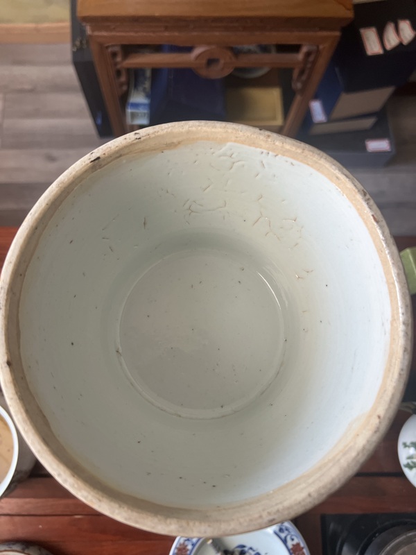 古玩陶瓷礬紅滿人物渣斗拍賣,當前價格1600元