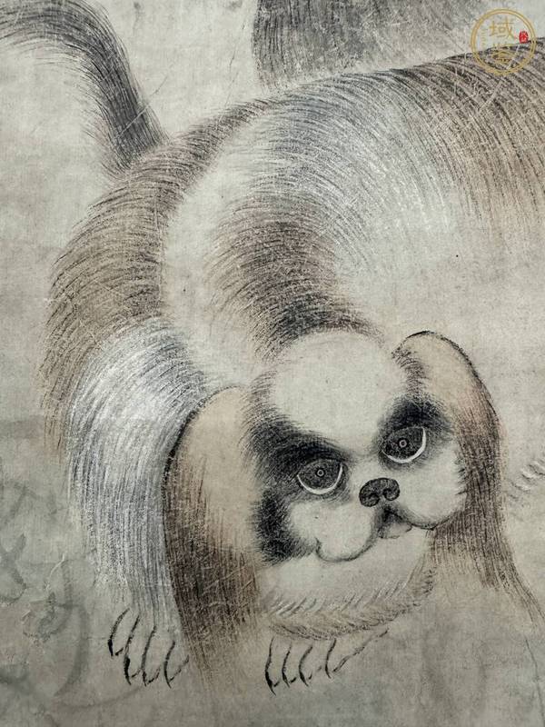 古玩字畫雙犬真品鑒賞圖