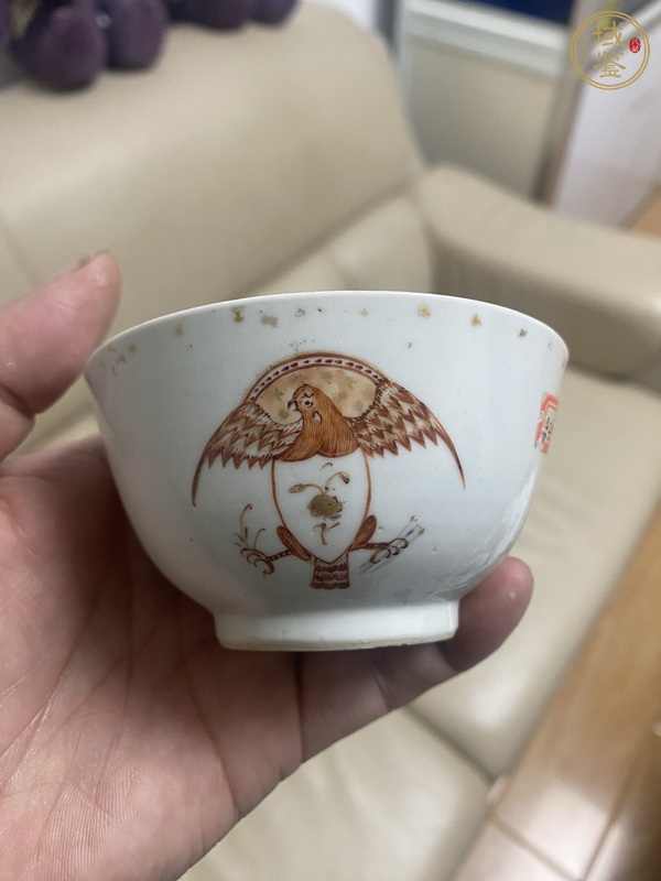 古玩陶瓷乾隆文章瓷茶杯真品鑒賞圖