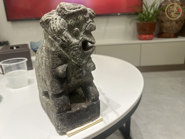 古玩雜項青石獅子真品鑒賞圖