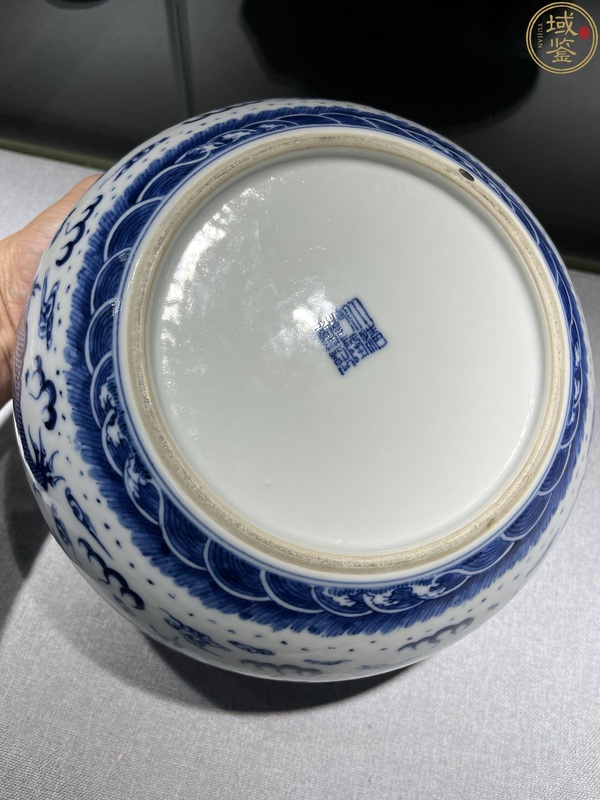 古玩陶瓷青花趕珠龍紋水洗拍賣,當前價格3800元