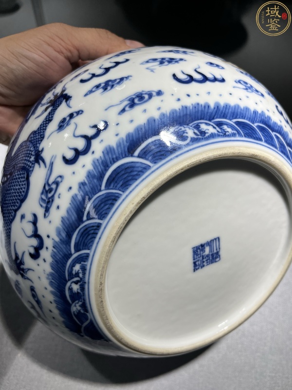 古玩陶瓷青花趕珠龍紋水洗拍賣,當前價格3800元