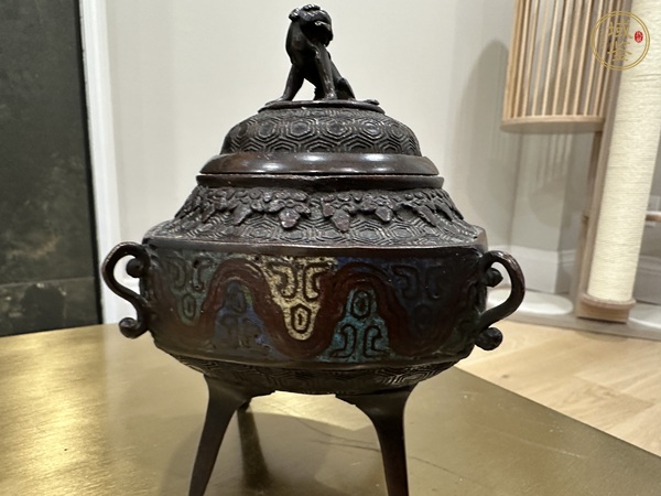 古玩銅器琺瑯彩香爐真品鑒賞圖