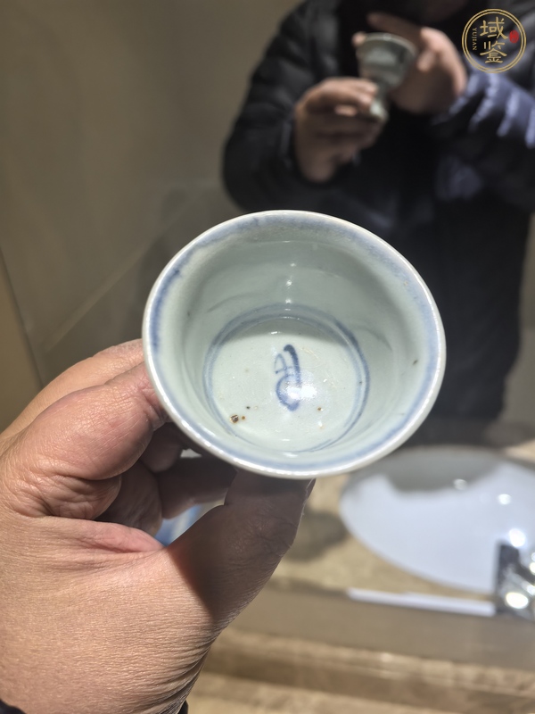 古玩陶瓷青花花鳥紋高足杯真品鑒賞圖