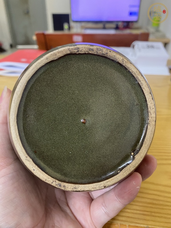 古玩陶瓷茶葉末釉茶葉罐真品鑒賞圖