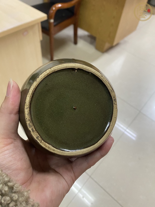 古玩陶瓷茶葉末釉茶葉罐真品鑒賞圖