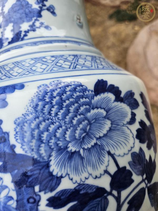 古玩陶瓷青花花卉紋瓶真品鑒賞圖