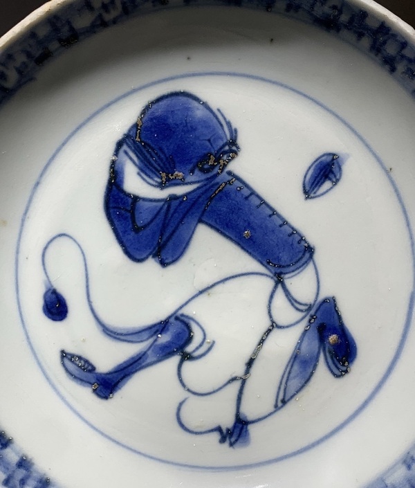 古玩轉賣魁星青花盤拍賣，當前價格0元