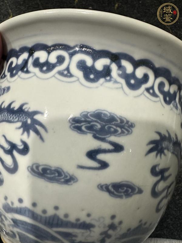 古玩陶瓷龍紋青花花盆真品鑒賞圖