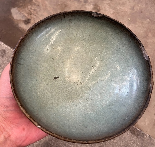 古玩陶瓷鈞窯青釉大碗拍賣,當前價格3980元
