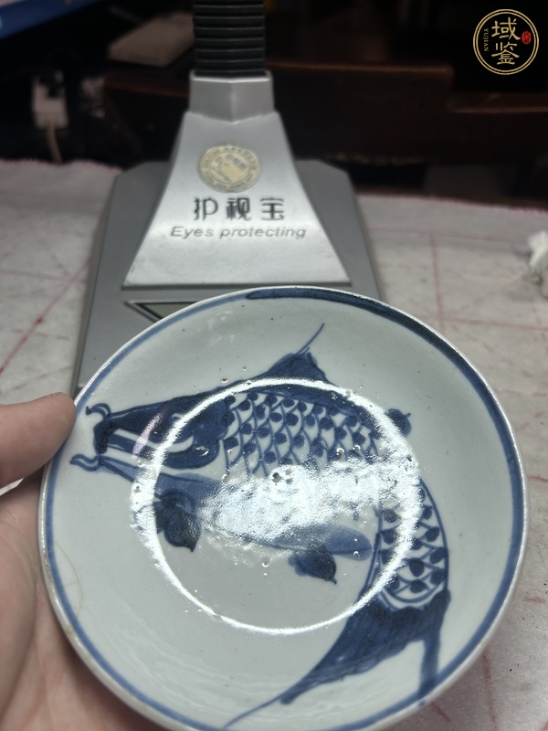 古玩陶瓷魚紋青花盤真品鑒賞圖