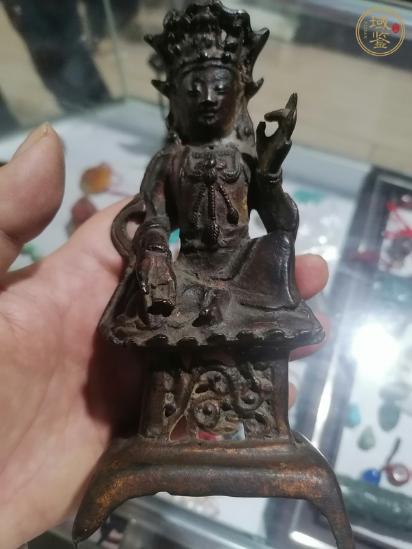 古玩銅器銅菩薩真品鑒賞圖