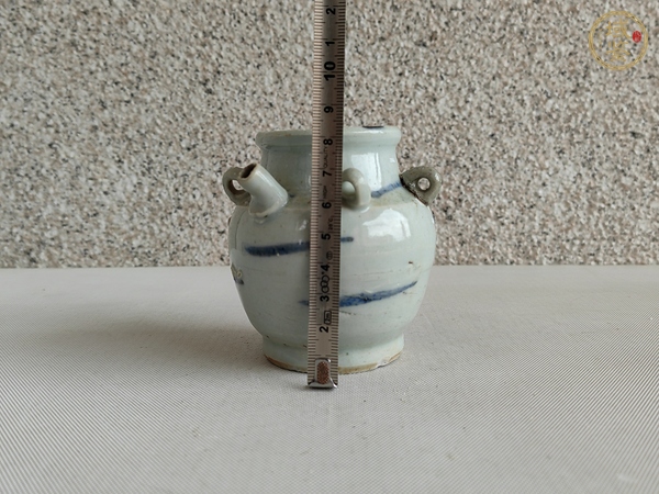 古玩陶瓷青花四系壺真品鑒賞圖