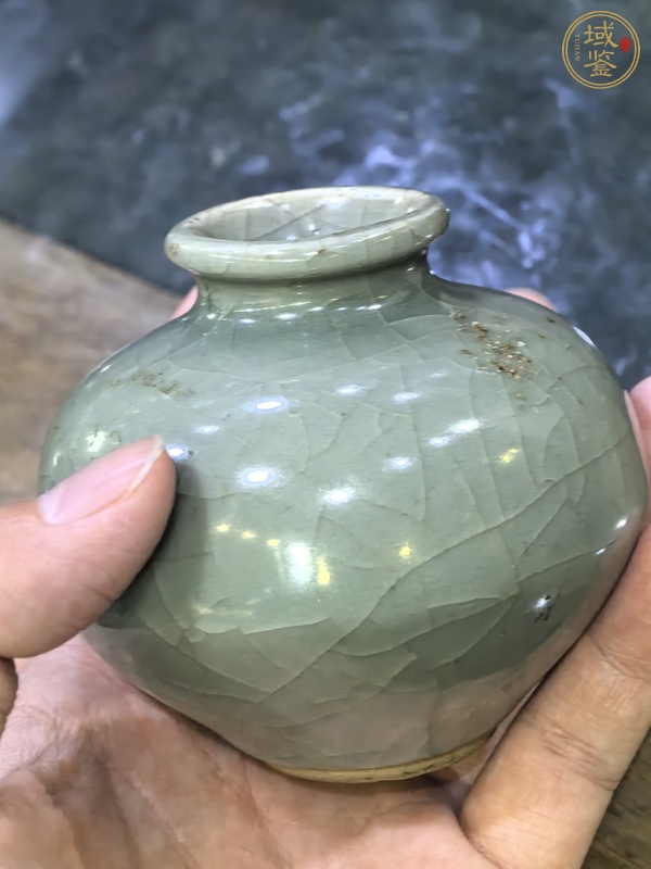 古玩陶瓷青釉水盂真品鑒賞圖