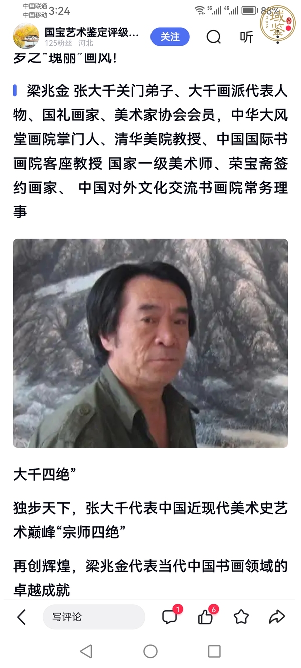 古玩字畫當(dāng)代·梁兆金  山水真品鑒賞圖